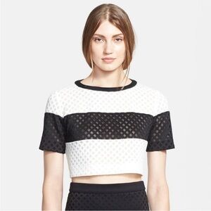 Elizabeth and James Leda Lattice Mesh Crop‎ Top